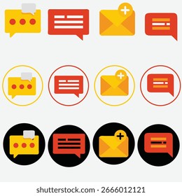  Social Media-Netzwerk, Vektor-Logo-Set-Sammlung, Nachrichtensymbol-Set, Chat-Symbol-Set, Kommunikations-Symbol.