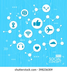 Social media networking concept