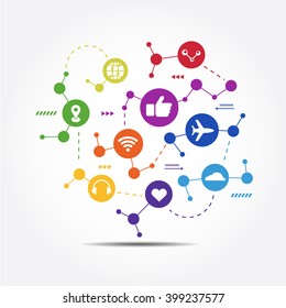 Social media networking concept