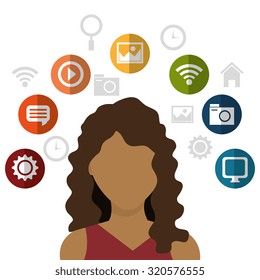 Social media and networking design, vector illustration.