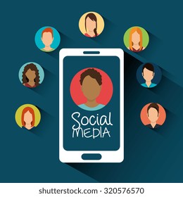 Social media and networking design, vector illustration.