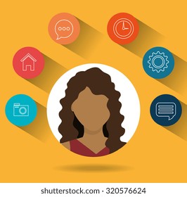 Social media and networking design, vector illustration.