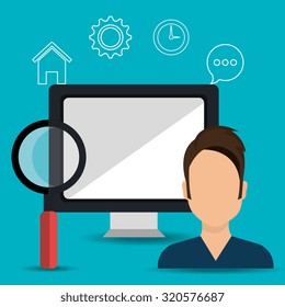 Social media and networking design, vector illustration.