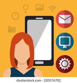 Social media and networking design, vector illustration.