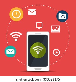 Social media and networking design, vector illustration.
