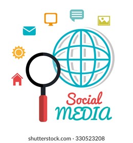 Social media and networking design, vector illustration.