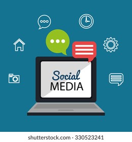 Social media and networking design, vector illustration.
