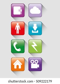 Social media networking icon vector illustration graphic design