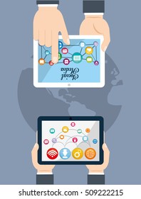 Social media networking icon vector illustration graphic design