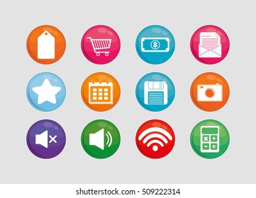 Social media networking icon vector illustration graphic design
