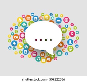 Social media networking icon vector illustration graphic design