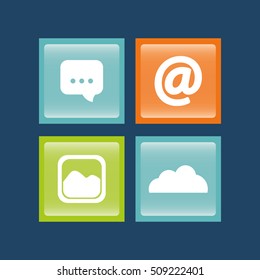 Social media networking icon vector illustration graphic design