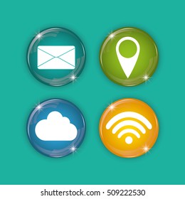Social media networking icon vector illustration graphic design