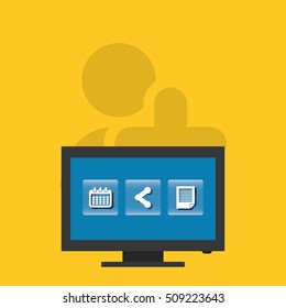Social media networking icon vector illustration graphic design