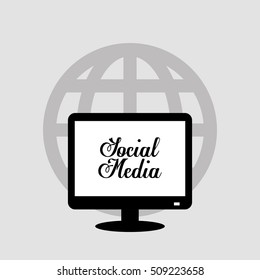 Social media networking icon vector illustration graphic design