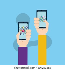 Social media networking icon vector illustration graphic design