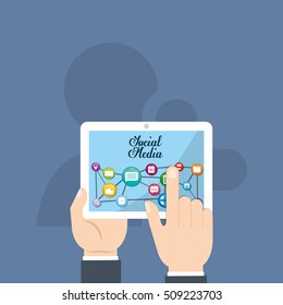 Social media networking icon vector illustration graphic design