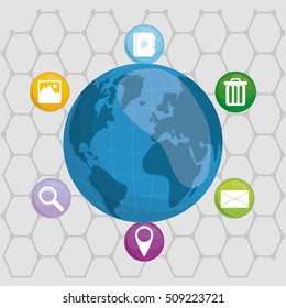 Social media networking icon vector illustration graphic design