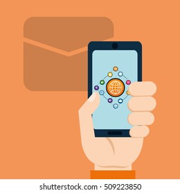 Social media networking icon vector illustration graphic design
