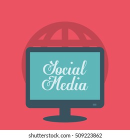 Social media networking icon vector illustration graphic design