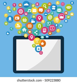 Social media networking icon vector illustration graphic design