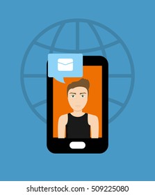 Social media networking icon vector illustration graphic design