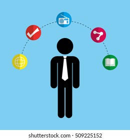 Social media networking icon vector illustration graphic design