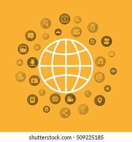 Social media networking icon vector illustration graphic design