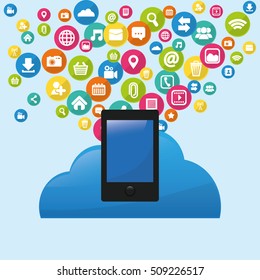 Social media networking icon vector illustration graphic design
