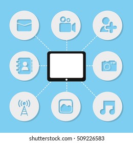 Social media networking icon vector illustration graphic design