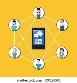 Social media networking icon vector illustration graphic design