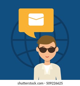 Social media networking icon vector illustration graphic design
