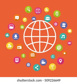 Social media networking icon vector illustration graphic design