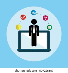 Social media networking icon vector illustration graphic design