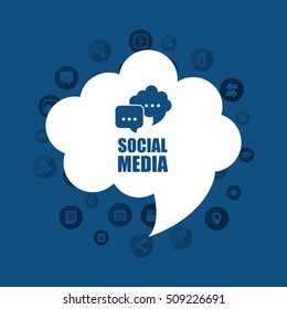 Social media networking icon vector illustration graphic design