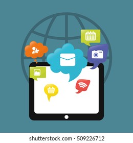 Social media networking icon vector illustration graphic design