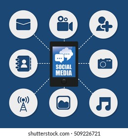 Social media networking icon vector illustration graphic design