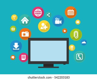 Social media and networking icon vector illustration graphic design