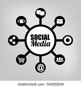 Social media and networking icon vector illustration graphic design