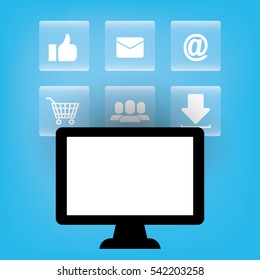 Social media and networking icon vector illustration graphic design