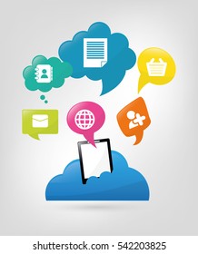 Social media and networking icon vector illustration graphic design