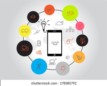 social media networking,creative idea