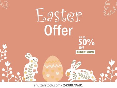 Social Media Networks Stories easter sale Banner Background, Mobile App, Poster, Flyer, Coupon,Smartphone Advertisement Template Story,Liquid Abstract Modern. editable template eps 10 vector