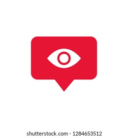 Social media notification icon. Vector illustration on a white background.