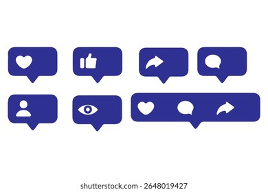 social media notification icon vector