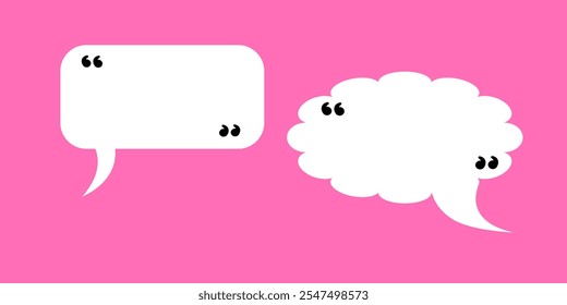 Social media notification icons, white speech bubbles on pink background.
