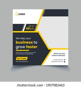 social media Online business agency web banner post template