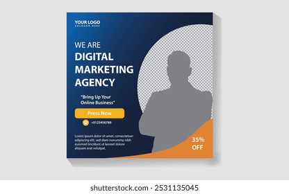 Social media online post templates illustration
