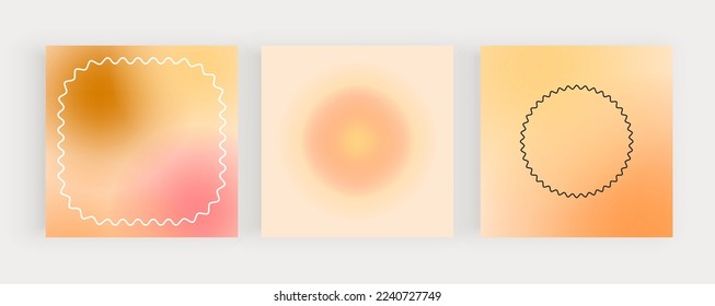 Social media orange gradient backgrounds
