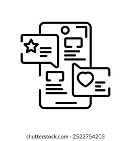 Social Media Outline Icon, Vector illustration